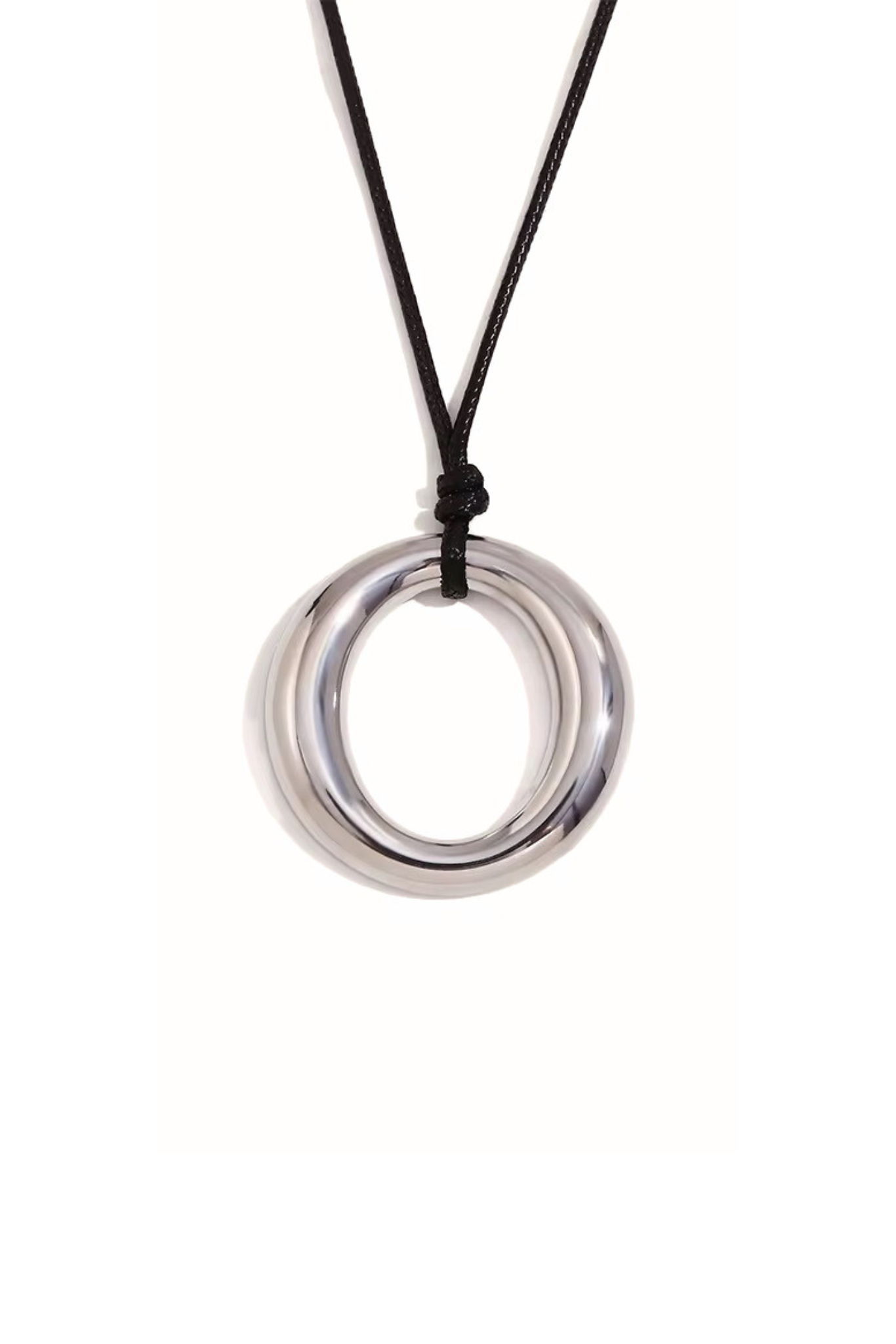Solene Ring Pendant Cord Necklace - 图片 2