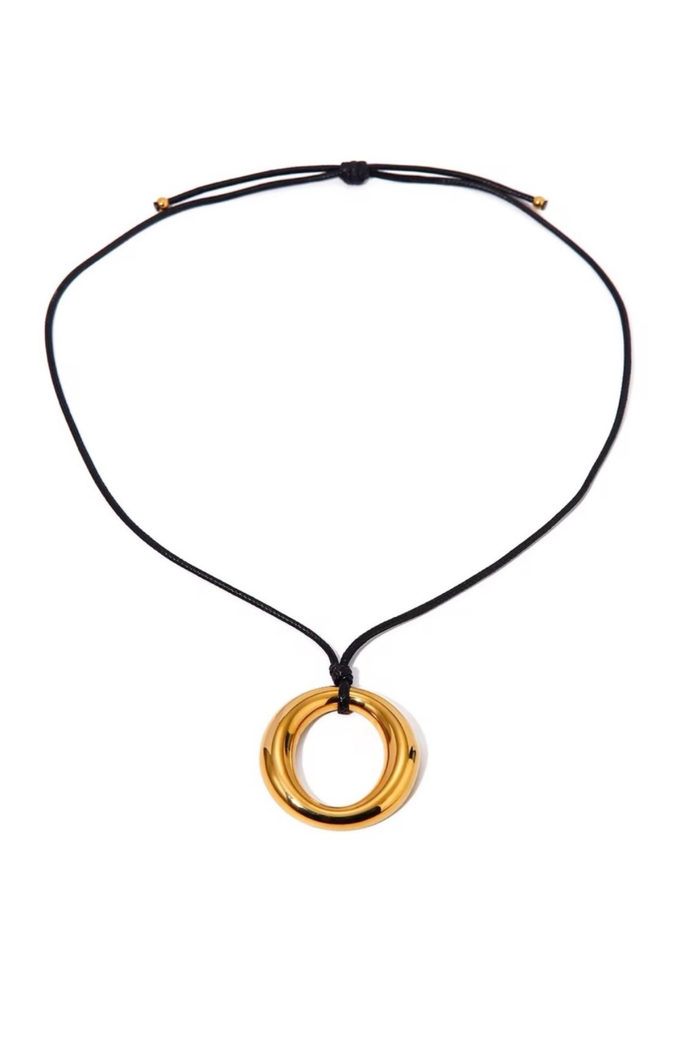 Solene Ring Pendant Cord Necklace - 图片 4