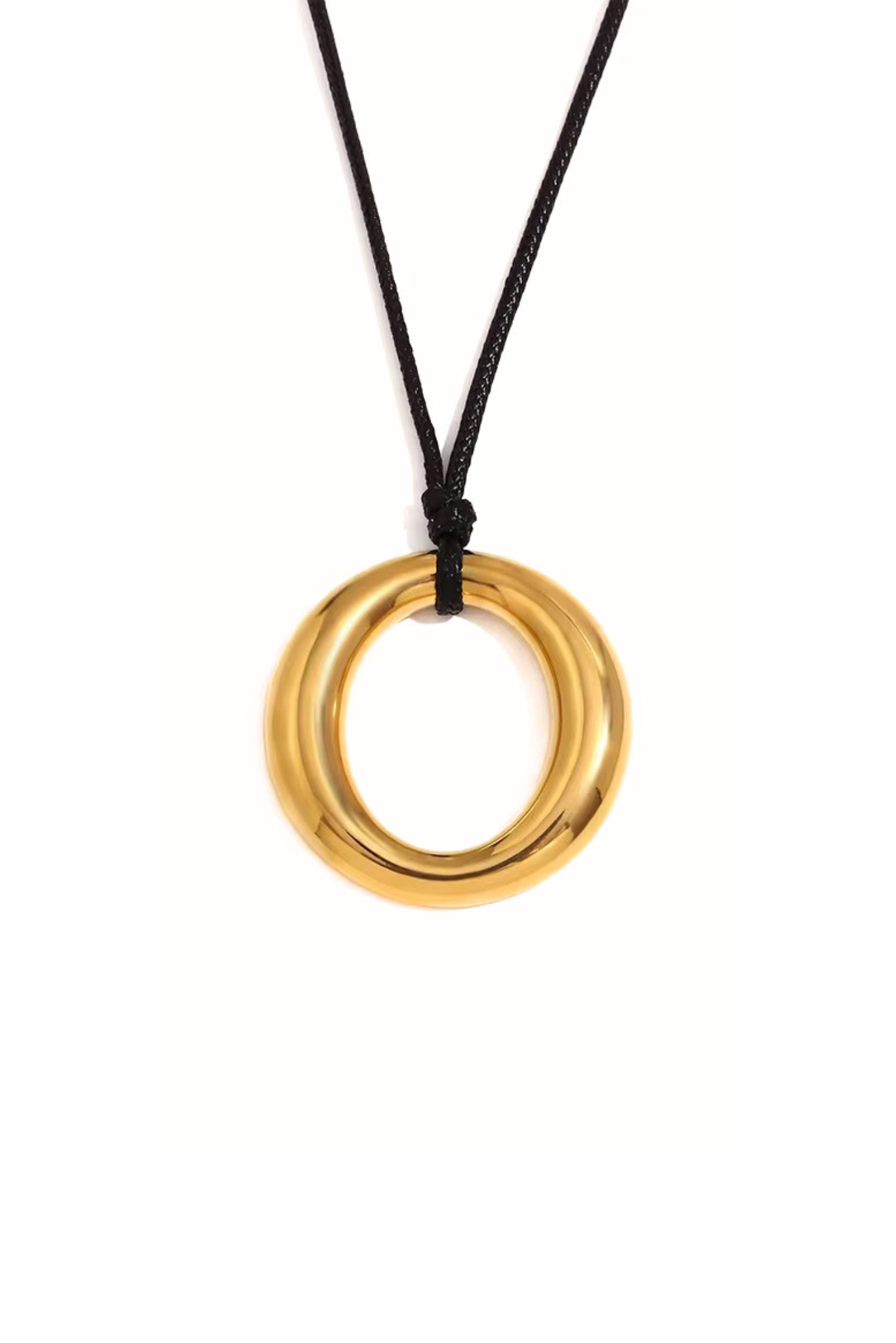 Solene Ring Pendant Cord Necklace