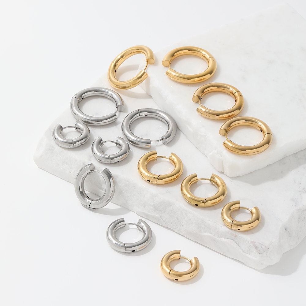 Naxos Chunky Hoop Earrings - 图片 3