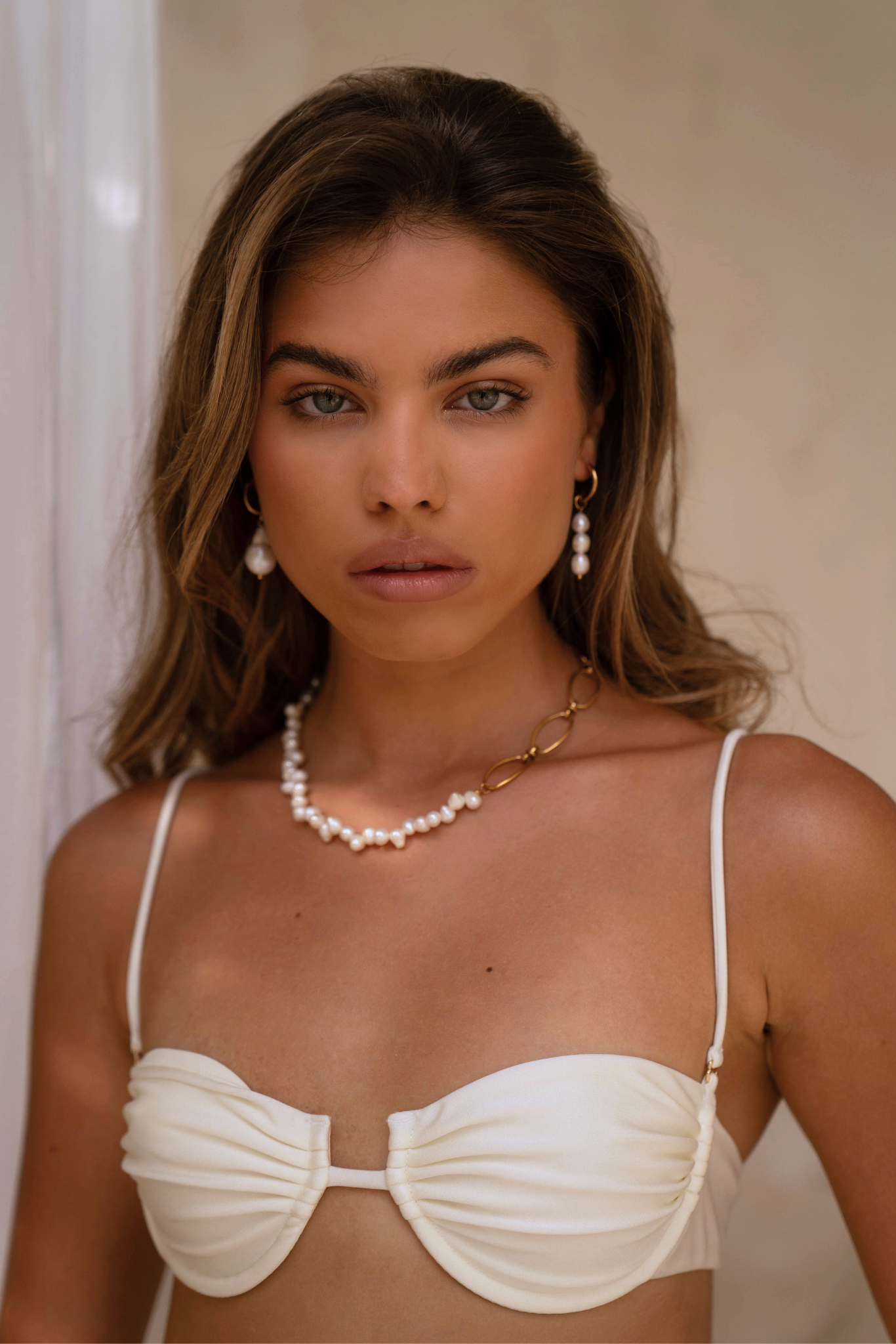 Ximena Pearl Chain Necklace - 图片 2