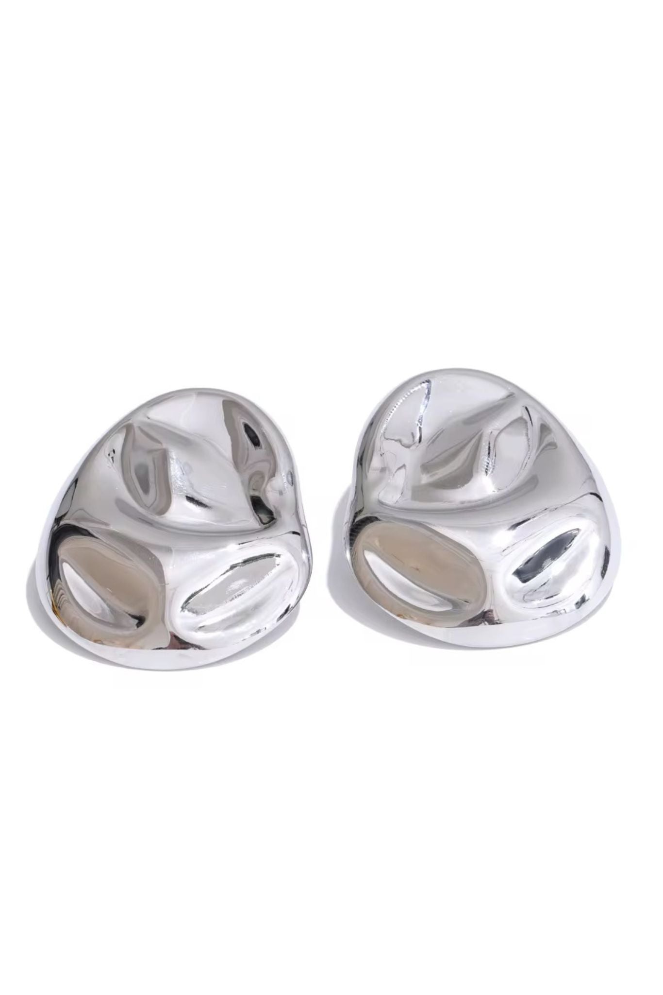 Zoya Hammered Statement Earrings - 图片 2