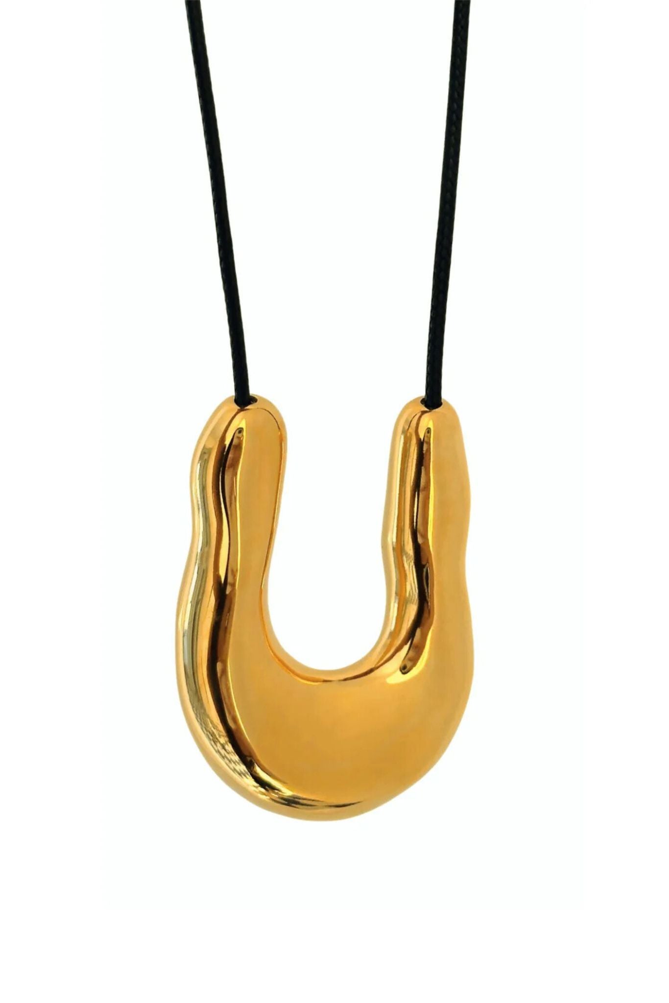 Reema Molten Pendant Cord Necklace