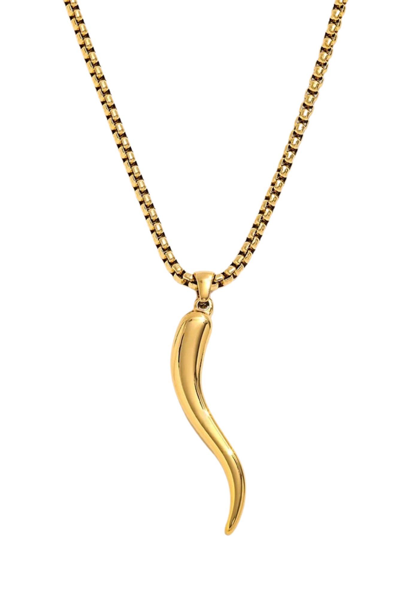 Zenia Italian Horn Pendant Necklace