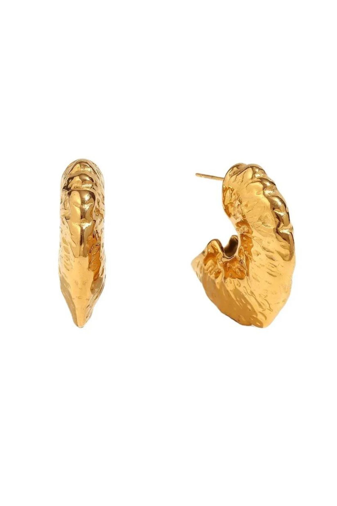 Xiomara Hammered Hoop Earrings - 图片 2
